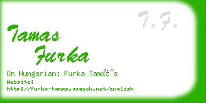 tamas furka business card